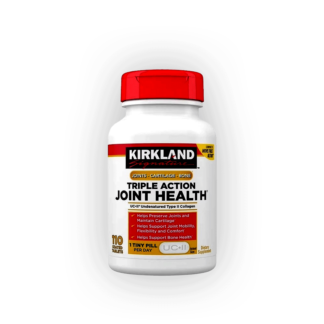 Kirkland Signature Triple Action Joint Health Supplement – UC-II Collagen, Boron & Hyaluronic Acid (110 Coated Tablets)