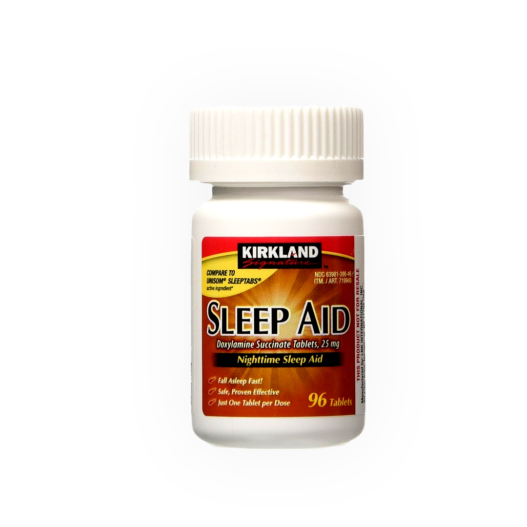 Kirkland Signature Sleep Aid 25mg Doxylamine Succinate – 96 Tablets